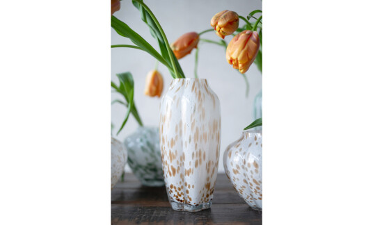 Wikholm Form MELLA Vase Høy Hvit/Beige
