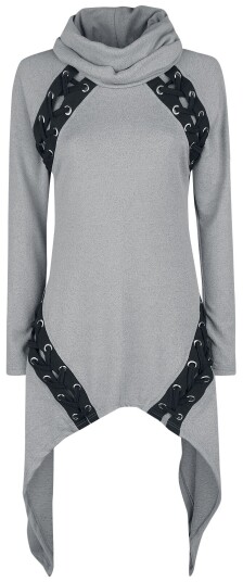 Poizen Industries Kort kjole Hazard Dress S til 4XL Damer grå Poizen Industries Kort kjole Hazard Dress S til 4XL Damer grå