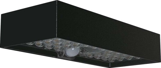 V Tac 6W LED solcelle vegglampe med sensor 900lm IP65 sort 4000K inkl. batteri Kulør : Nøytral V Tac 6W LED solcelle vegglampe med sensor 900lm IP65 sort 4000K inkl. batteri Kulør : Nøytral