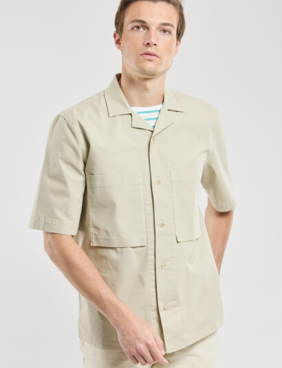 Armor Lux Shirt Short Sleeves Comfort - Beige - S Armor Lux Shirt Short Sleeves Comfort - Beige - S