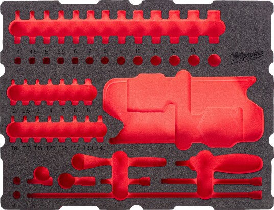 Milwaukee 4932502035 Skuminnlegg for 67 deler bitspipesett, Garasjeinnredning & oppbevaring