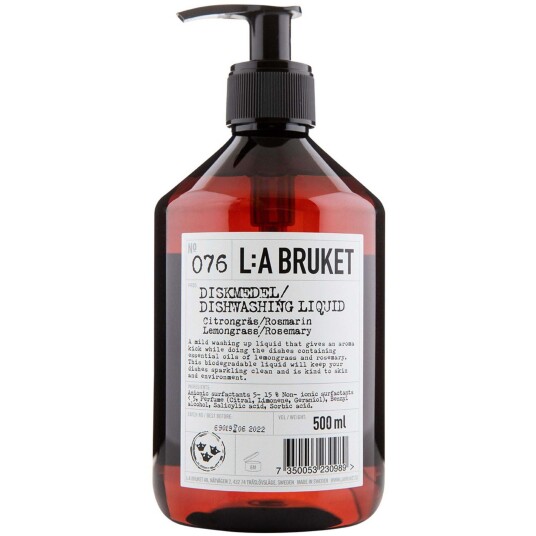 L:a Bruket Dishwashing Soap Lemongrass/Rosemary 500 ml L:a Bruket Dishwashing Soap Lemongrass/Rosemary 500 ml