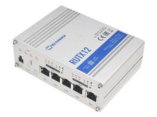 Teltonika RUTX12 Dual-Band 4G Router med Wi-Fi 5 og 5-Port Gigabit Switch