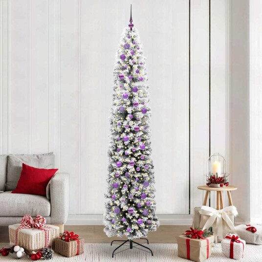  Kunstig juletre med 300 LED grønn 240 cm PVC og stål og plast
