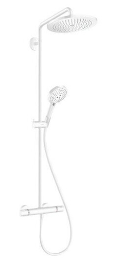 Hansgrohe Croma Select S Showerpipe 280 Ø280 mm, 1jet, EcoSmart, Hvit Matt Hansgrohe Croma Select S Showerpipe 280 Ø280 mm, 1jet, EcoSmart, Hvit Matt