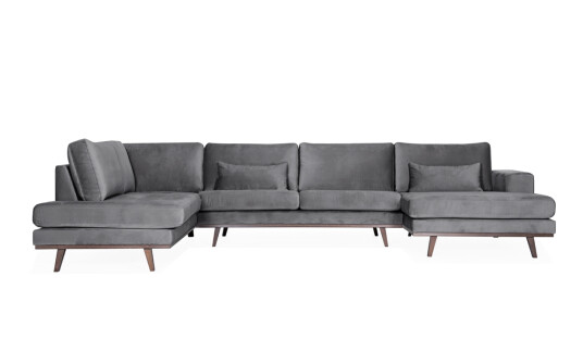 Soffadirekt STOCKHOLM U sofa Venstre Velvet Edition Mørk grå Soffadirekt STOCKHOLM U sofa Venstre Velvet Edition Mørk grå