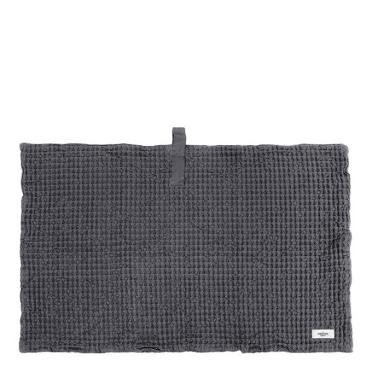 The Organic Company Big Waffle badematte 80x55 cm mørkegrå The Organic Company Big Waffle badematte 80x55 cm mørkegrå