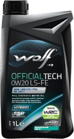 Motorolje WOLF OFFICIALTECH 0W20 LS FE 1L