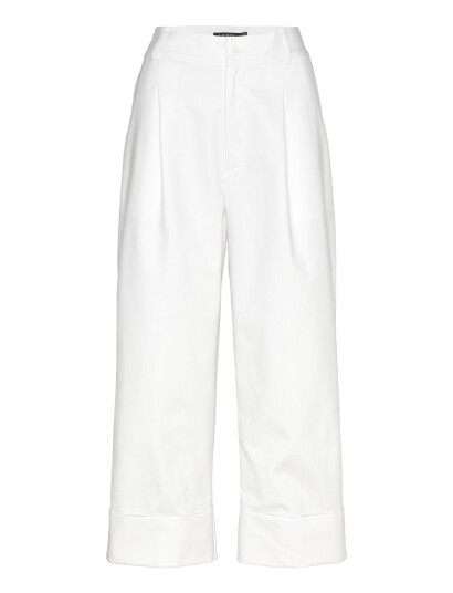Lauren Ralph Lauren Double-Faced Stretch Cotton Ankle Pant - White - 40 Lauren Ralph Lauren Double-Faced Stretch Cotton Ankle Pant - White - 40