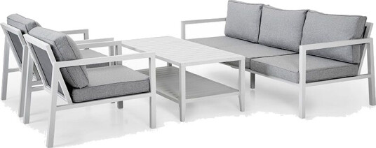 Brafab Belfort lenestol hvit/grå Brafab Brafab Belfort lenestol hvit/grå Brafab
