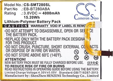 Batteri til Samsung Galaxy Tab A 7.0 2016 4G LTE etc