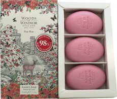 Woods Of Windsor True Rose Soap 60g - 3 Deler