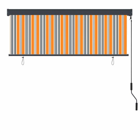 Utendørs Rullegardin Stripete Gul og blå 180 x 250 cm stoff