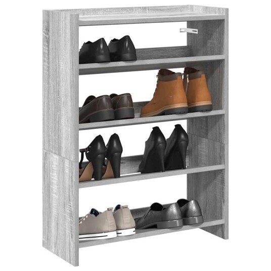 Skohylle grå sonoma 80x25x61,5 cm konstruert tre 8721158649140 Skohylle grå sonoma 80x25x61,5 cm konstruert tre 8721158649140