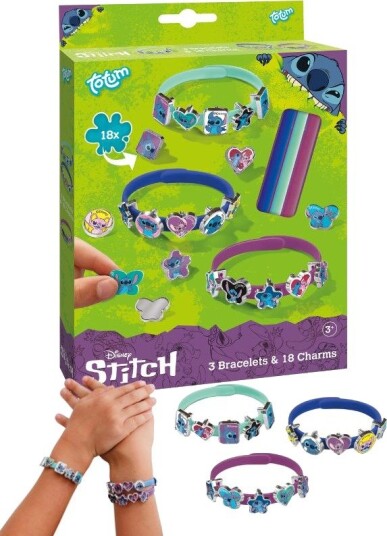 Disney Lilo & Stitch Armbånd Hobbysett Lag 3 Armbånd Med 18 Charms