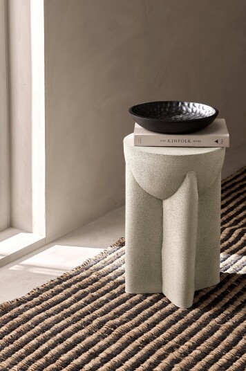 Ellos Home Sidebord Drum diameter 31 cm Beige