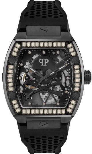 Philipp Plein Herreklokke PWBAA1923 The Skeleton Gummi Ø44 mm