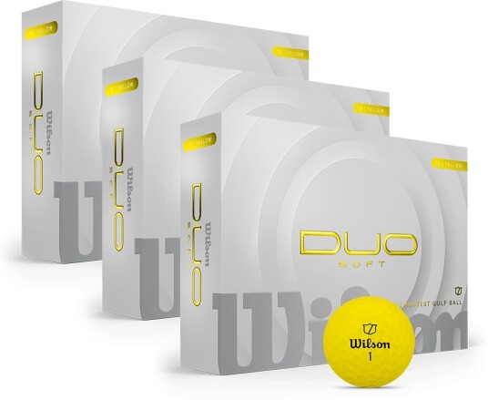 Wilson Duo Soft Golfball Gul 3 Dusin