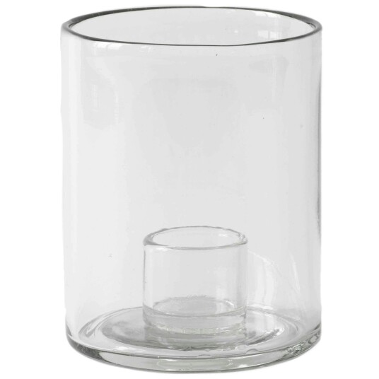 Tell Me More Luna Lysestake Liten Håndlaget Glass Transparent 12 cm