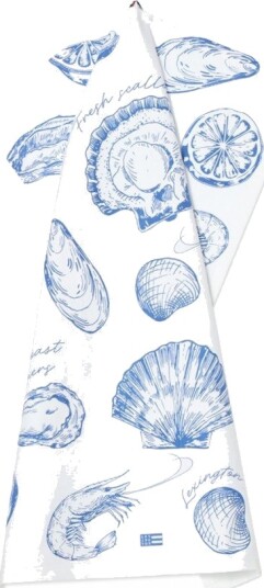Lexington Home Shell Printed Organic Cotton Kitchen Towel White 50X70 Lexington Home Shell Printed Organic Cotton Kitchen Towel White 50X70