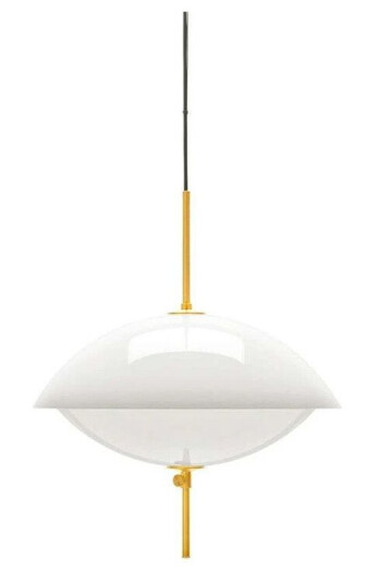 Fritz Hansen Clam Pendle Hvit/ Messing Ø44 Fritz Hansen Clam Pendle Hvit/ Messing Ø44