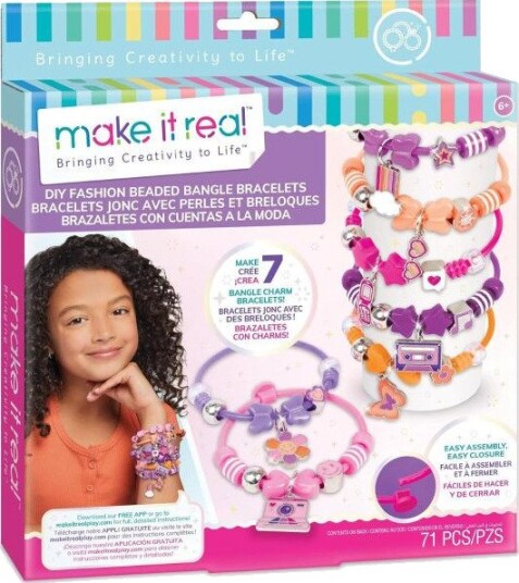 Make It Real DIY Smykkesett 42 Fargerike Perler Multicolor 6+ År