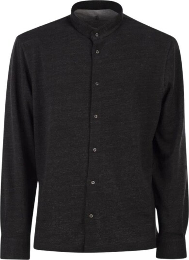 Brunello Cucinelli, Herre, Skjorter, Svart, L,