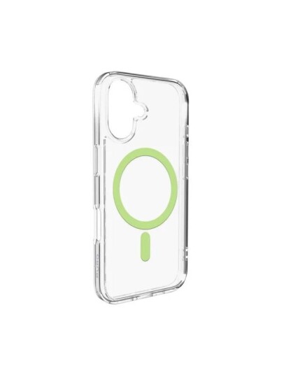 Puro Lite Mag Mobildeksel for iPhone 17 MagSafe Gjennomsiktig med Grønn Ring