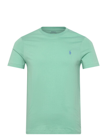 Polo Ralph Lauren Custom Slim Fit Jersey Crewneck T Shirt   Green   L