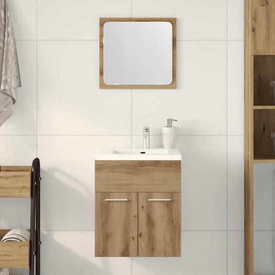 Vidaxl Baderomsmøbler 2 deler artisan eik konstruert tre 862037