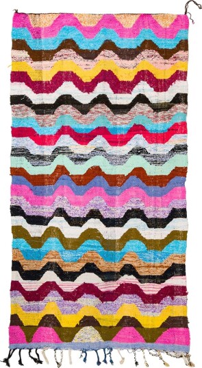Marokkansk Boucherouite teppe 140 x 265 cm Størrelse: 140 x 265 cm