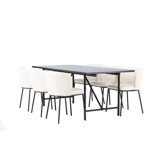 Venture Home Spisegruppe Venture Home Astrid med 6 Edina Stoler GR23511