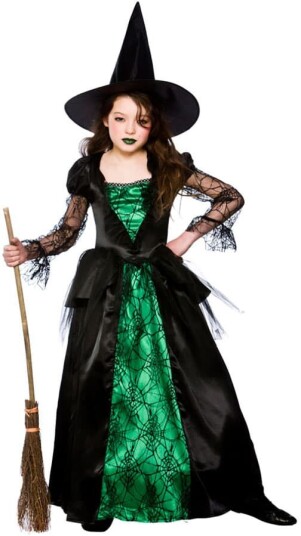 Wicked Costumes Ltd Smaragd Heks 3-4 år