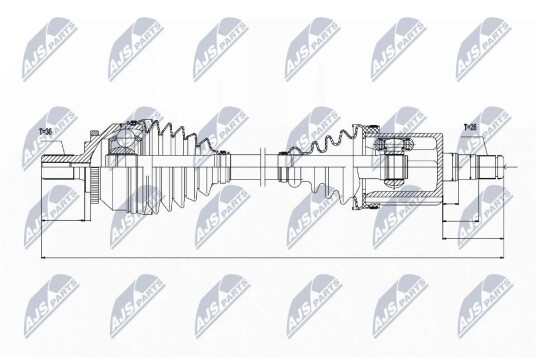 Nty Drivaksel NTY NPW VV 045 Nty Drivaksel NTY NPW VV 045
