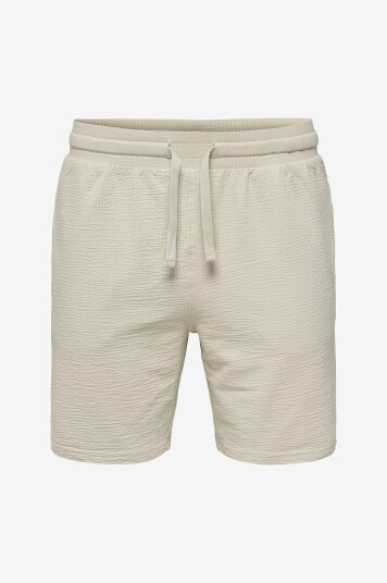 Only & Sons Shorts Onskian Life Reg Seersucker Shorts Grå