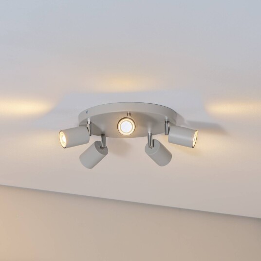 Luminex Fun downlight grå Ø 30 cm justerbar GU10