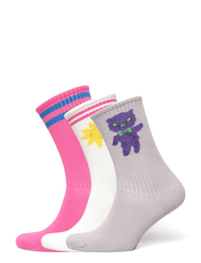 Mini Rodini Alien 3 Pack Socks   Multi/patterned   20/23