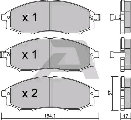 Bremseklosser AISIN BPNI 1903