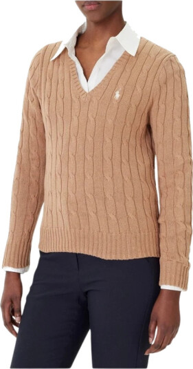 Polo Ralph Lauren Dame Strikkevarer Beige L, Polo Ralph Lauren Dame Strikkevarer Beige L,