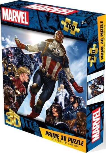 Marvel Avengers Captain America 300pc 18x12 in 3D Lenticular Puzzle