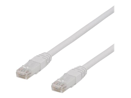 Deltaco Cat6a 7m Koblingskabel U/UTP RJ-45 Hvit