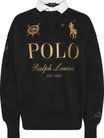 Polo Ralph Lauren Relaxed Fit Big Pony Rugby Sweatshirt POLO BLACK S Polo Ralph Lauren Relaxed Fit Big Pony Rugby Sweatshirt POLO BLACK S