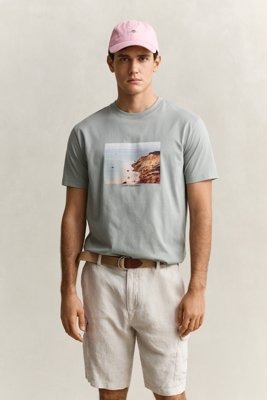 GANT Scenery Graphic Ss Tshirt Green XL GANT Scenery Graphic Ss Tshirt Green XL