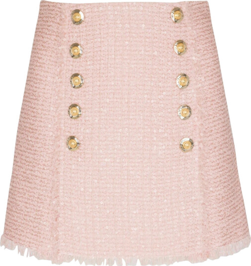 Balmain Dame Skjørt Rosa S, Balmain Dame Skjørt Rosa S,