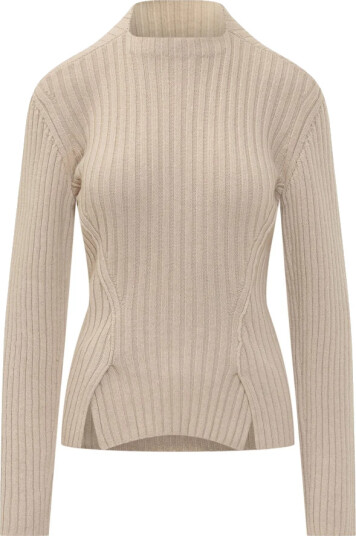 Victoria Beckham Dame Strikkevarer Beige XS,