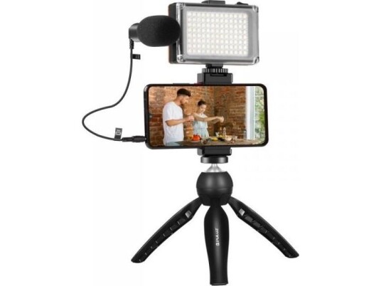 Puluz Live Recording Kit med Stativ, LED-Lampe og Mikrofon Puluz Live Recording Kit med Stativ, LED-Lampe og Mikrofon