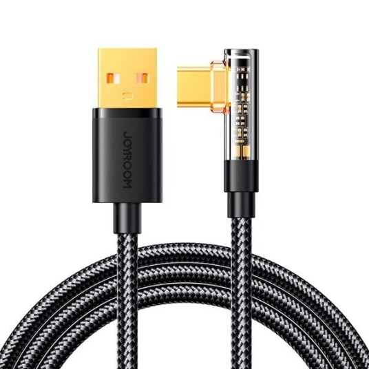 Joyroom Gaming S UC027A6 USB C Angled to USB A 3A 1.2m Black S UC027A6