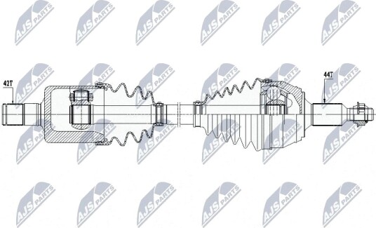 Drivaksel NTY NPW WW 242