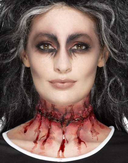 Smiffys Stitched Neck Latexsår med Festemiddel