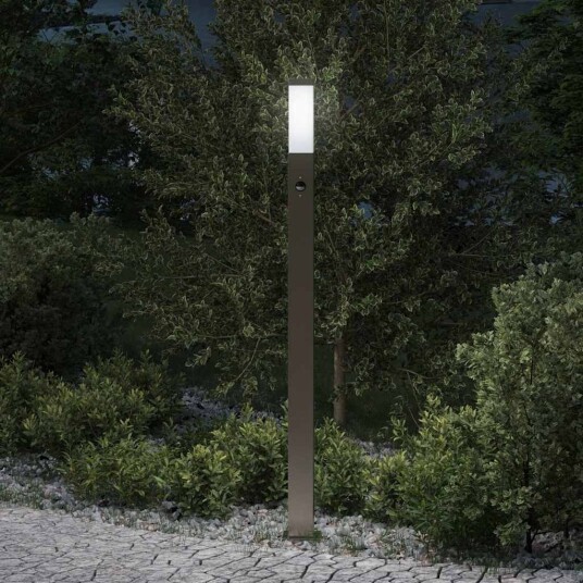 vidaXL Pullertlampe med sensor 110 cm rustfritt stål IP44